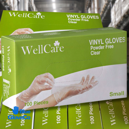 4.5 Mil Clear Vinyl Gloves, Disposable Powder Free (Case of 1000 pcs)