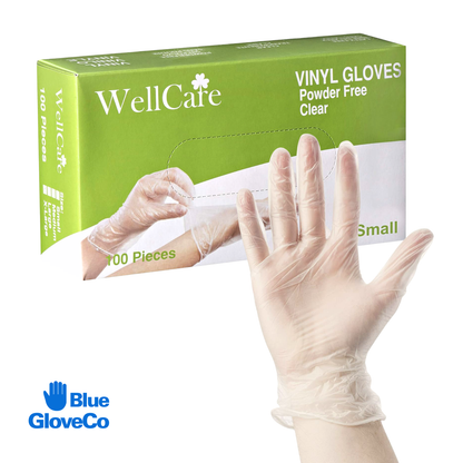 4.5 Mil Clear Vinyl Gloves, Disposable Powder Free (Case of 1000 pcs)