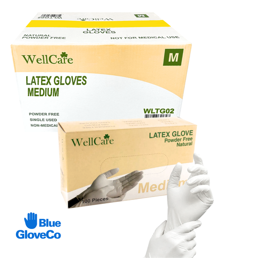 4 Mil White Latex Gloves, Disposable Powder Free (Case of 1000 pcs)