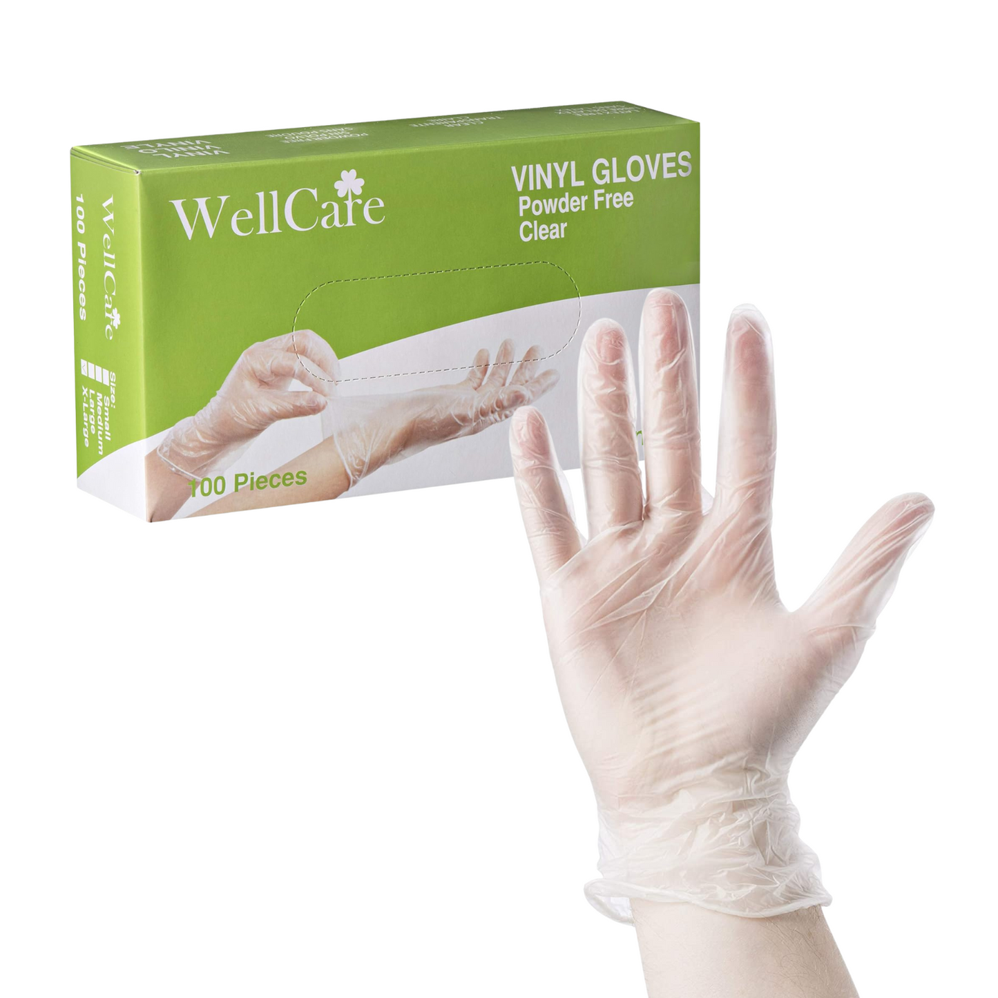 Clear Vinyl Gloves for Food Handling Powder Free 4.5mil (10 Boxes / Case, 1000 Count)