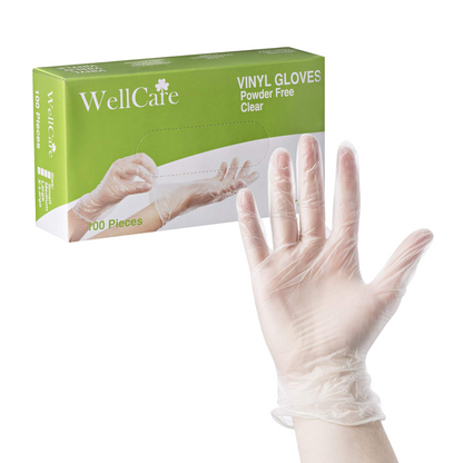 Clear Vinyl Gloves for Food Handling Powder Free 4.5mil (10 Boxes / Case, 1000 Count)
