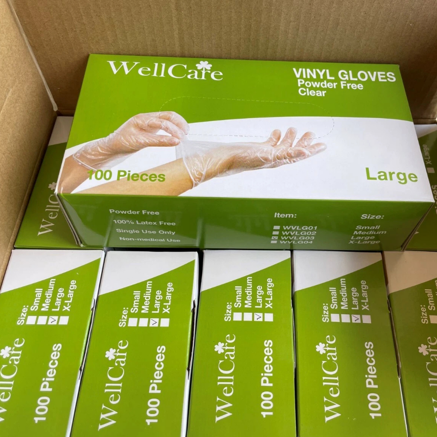 4.5 Mil Clear Vinyl Gloves, Disposable Powder Free (Case of 1000 pcs)