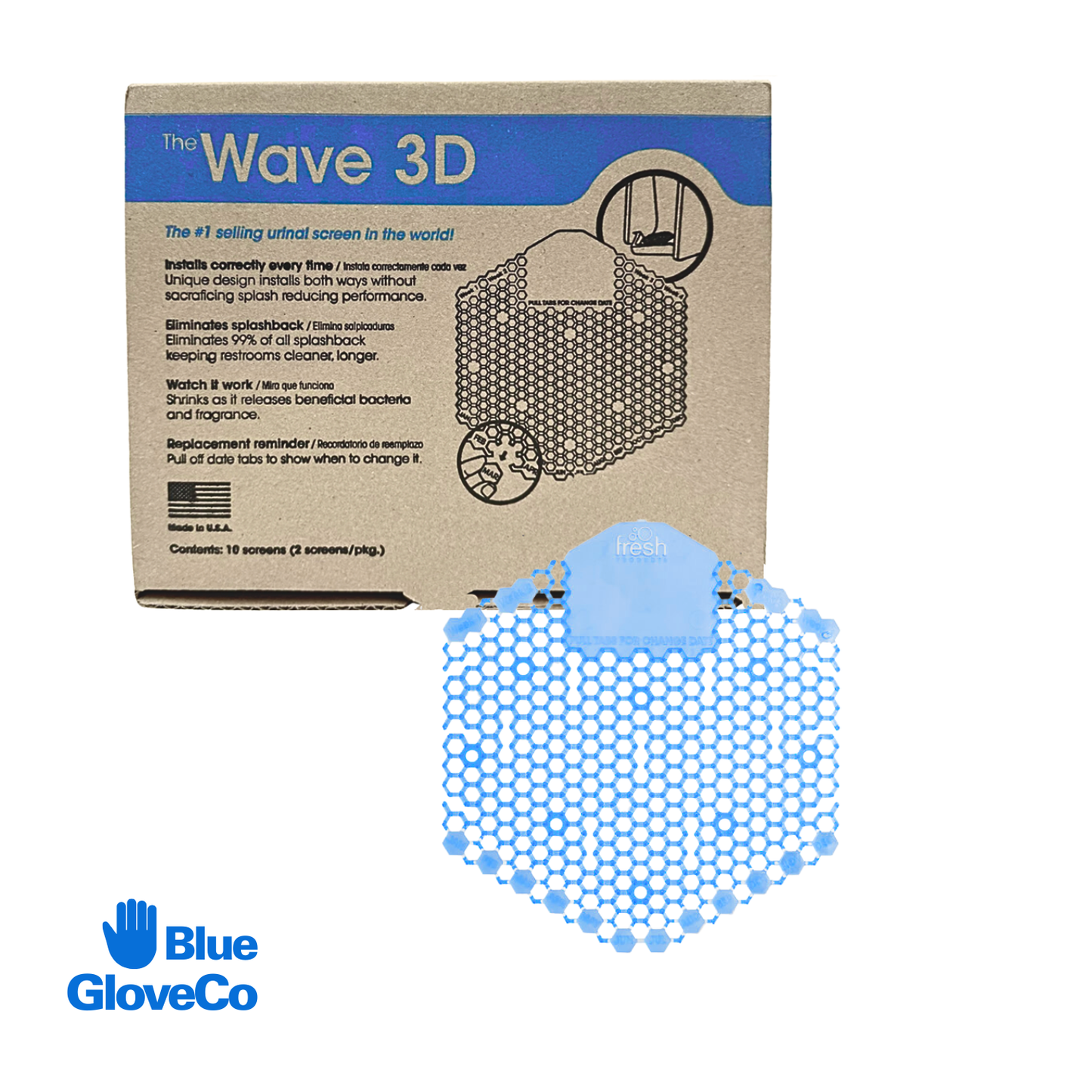 Urinal Screen The Wave 3D (Case of 10 pcs)